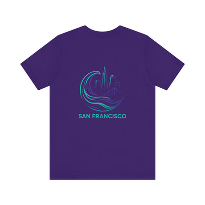 San Francisco Waves Tee Shirt, Casual Beachwear, Travel Souvenir, Unisex Graphic Tee, Summer Gift, Nature-Inspired Apparel