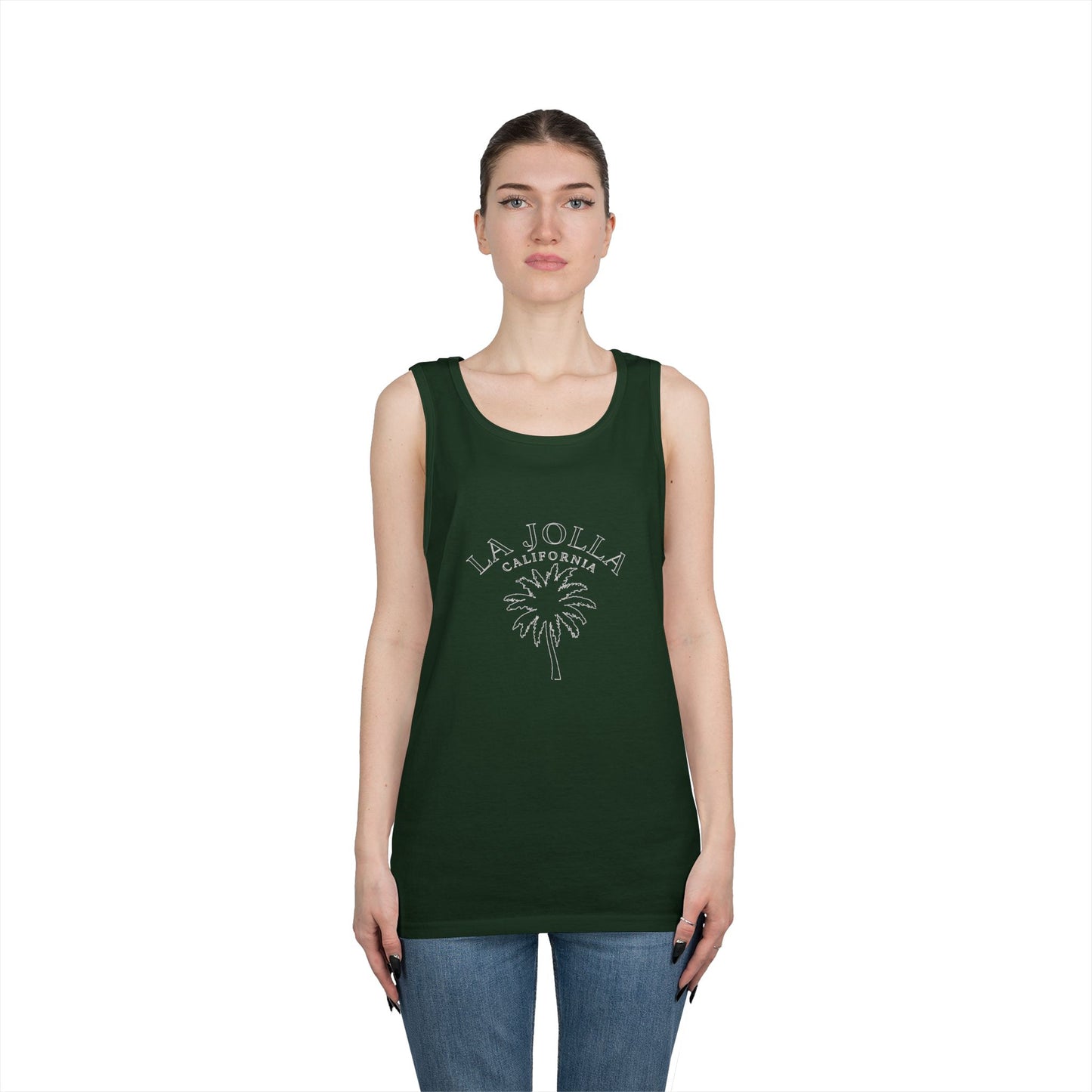 La Jolla California Heavy Cotton Tank Top - Casual Summer Wear