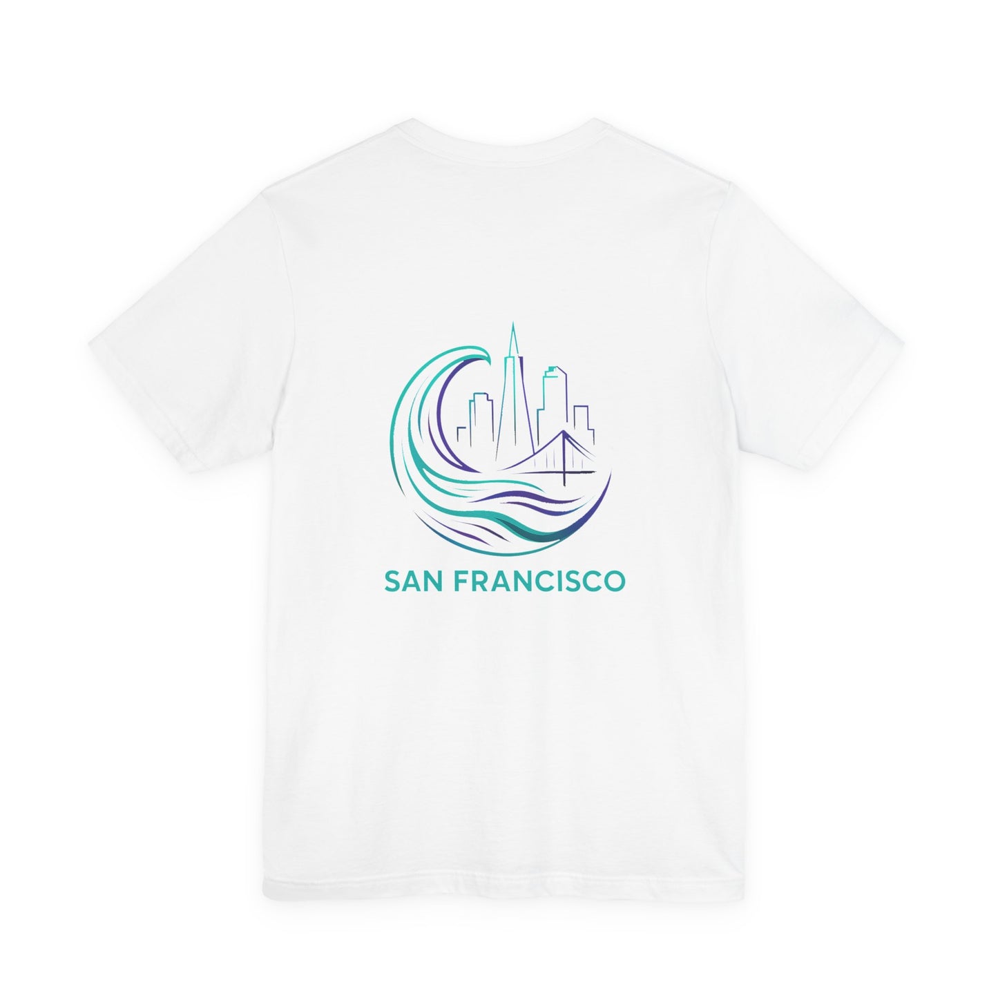 San Francisco Waves Tee Shirt, Casual Beachwear, Travel Souvenir, Unisex Graphic Tee, Summer Gift, Nature-Inspired Apparel