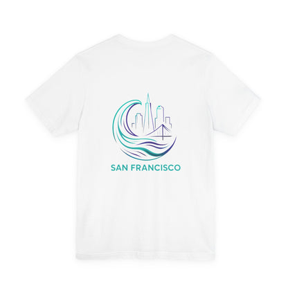 San Francisco Waves Tee Shirt, Casual Beachwear, Travel Souvenir, Unisex Graphic Tee, Summer Gift, Nature-Inspired Apparel
