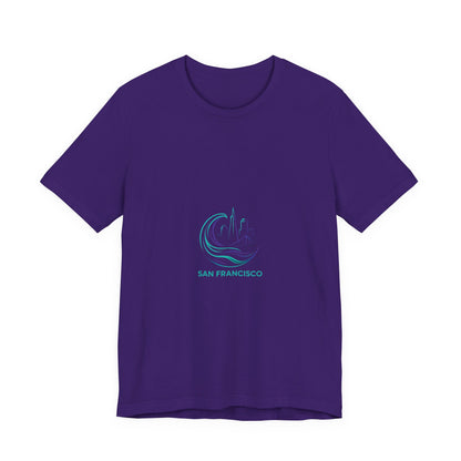 San Francisco Waves Tee Shirt, Casual Beachwear, Travel Souvenir, Unisex Graphic Tee, Summer Gift, Nature-Inspired Apparel