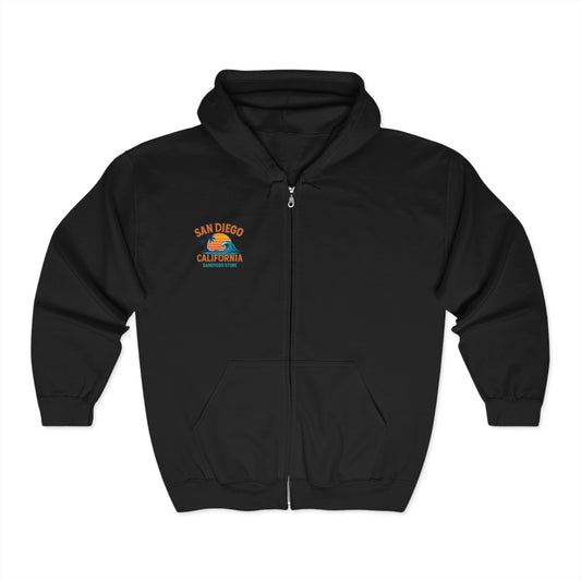 San Diego, California hooded full zipper