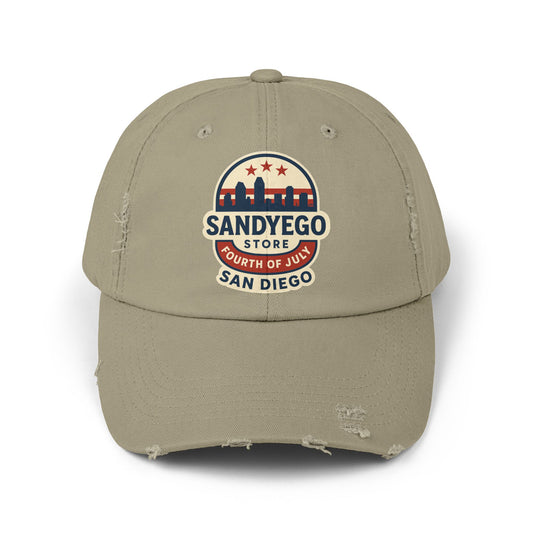 SANDYEGO Fourth of July Distressed Cap -, Independence Day Gift