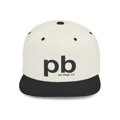 PB san diego ca Stylish Flat Bill Snapback Cap,