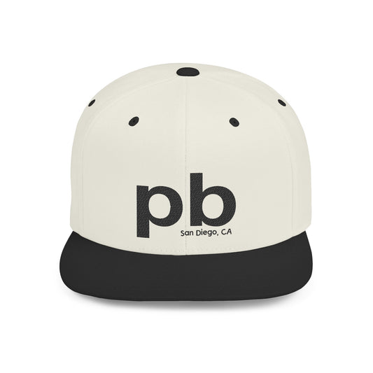 PB san diego ca Stylish Flat Bill Snapback Cap,