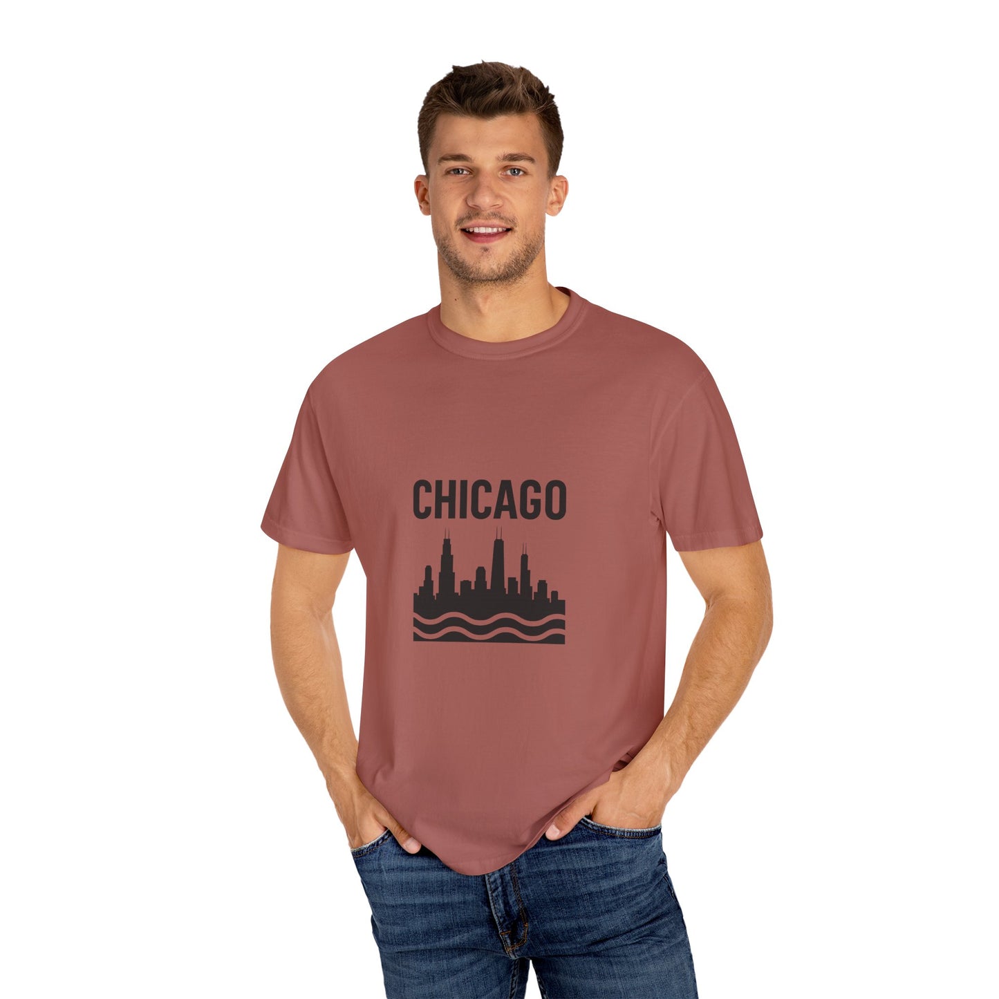 Chicago Skyline Unisex T-Shirt | Casual Citywear, Gift for Chicago Lovers, Travel Souvenir
