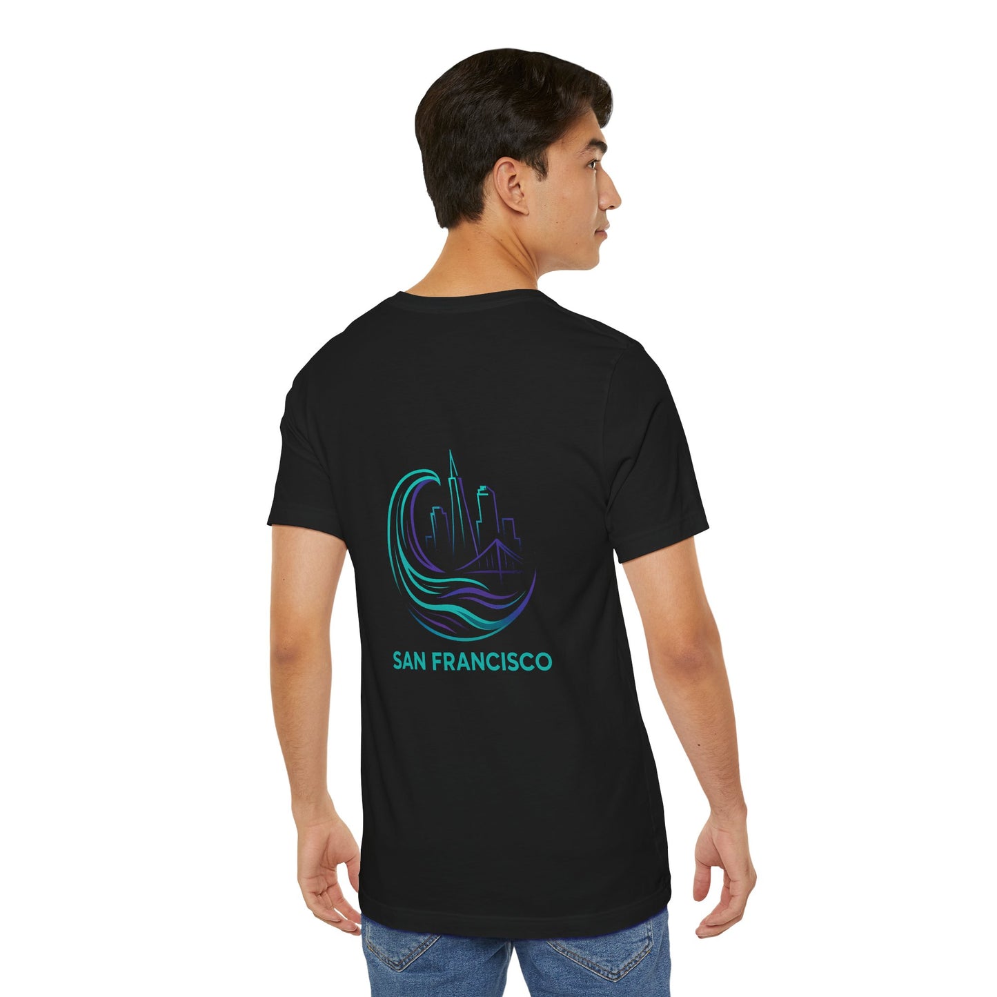 San Francisco Waves Tee Shirt, Casual Beachwear, Travel Souvenir, Unisex Graphic Tee, Summer Gift, Nature-Inspired Apparel