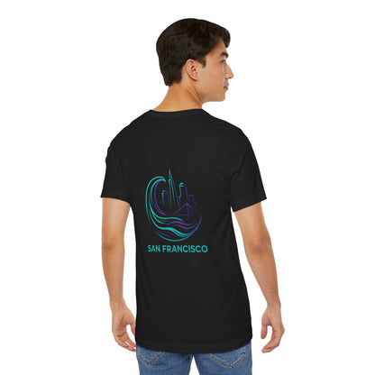 San Francisco Waves Tee Shirt, Casual Beachwear, Travel Souvenir, Unisex Graphic Tee, Summer Gift, Nature-Inspired Apparel