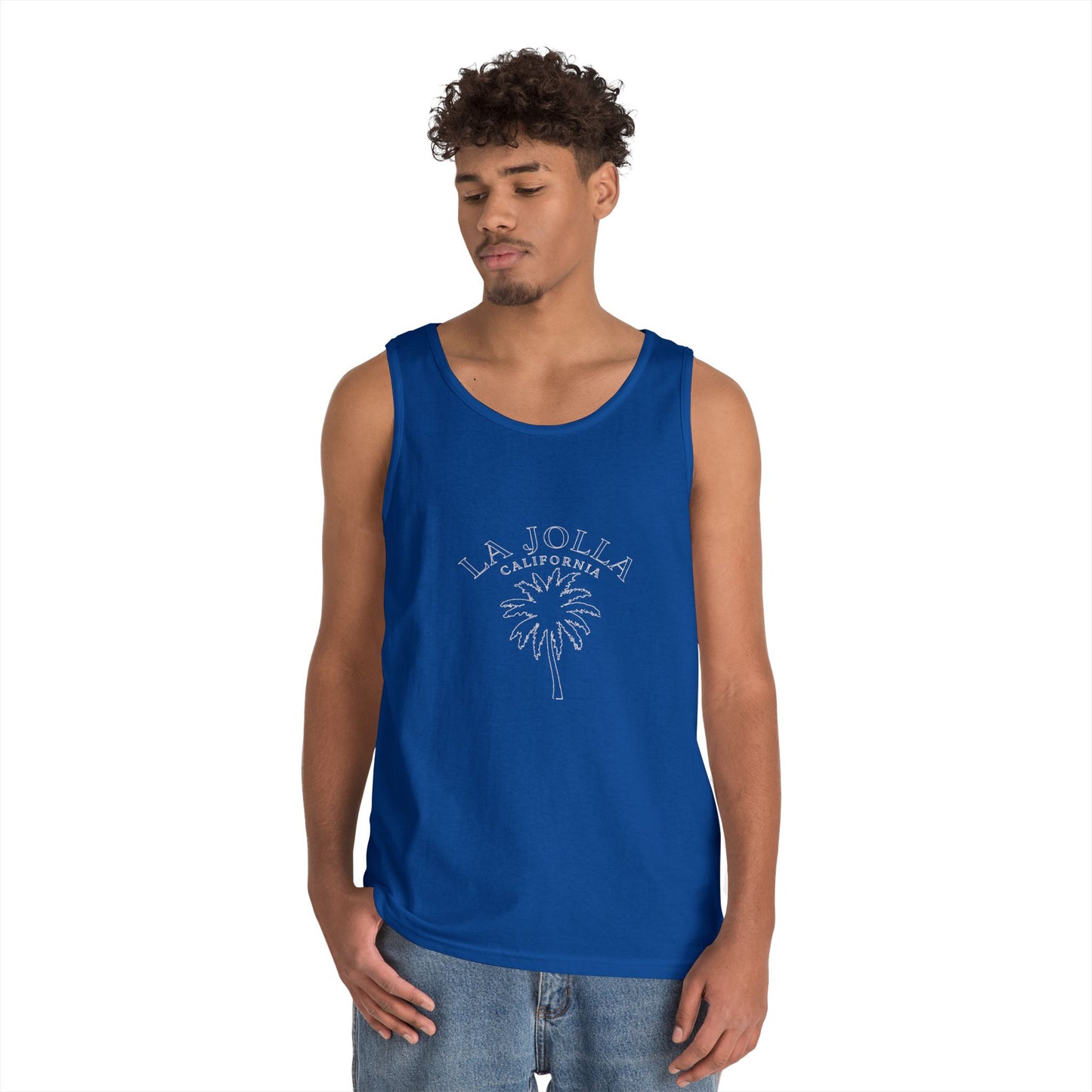 La Jolla California Heavy Cotton Tank Top - Casual Summer Wear