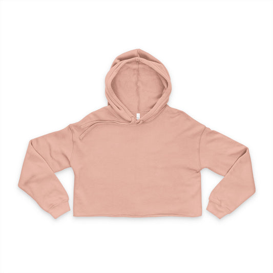 Surfer walking Chic Women's Cropped Hoodie, Casual Surf Style Pullover