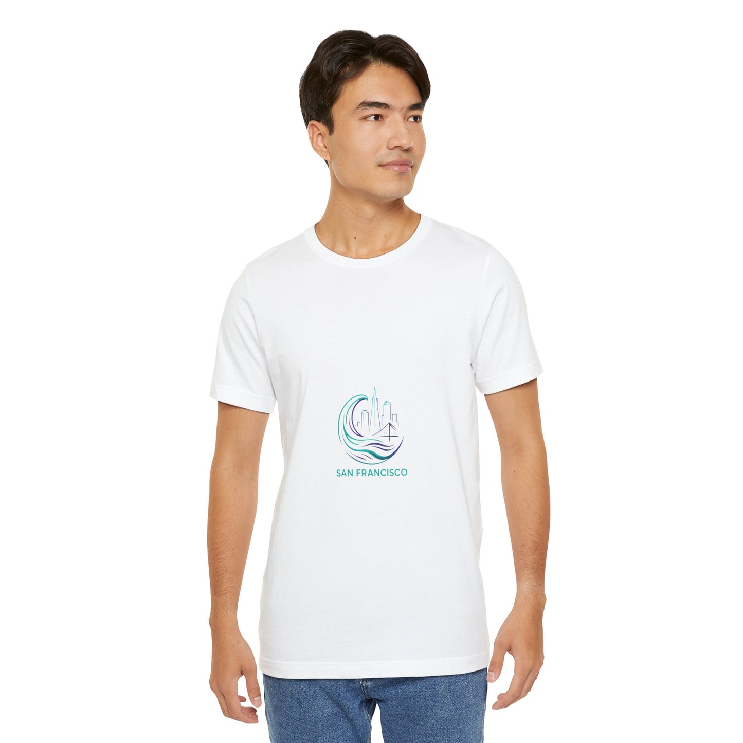 San Francisco Waves Tee Shirt, Casual Beachwear, Travel Souvenir, Unisex Graphic Tee, Summer Gift, Nature-Inspired Apparel