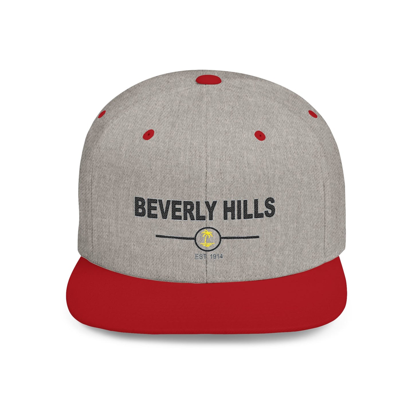 Stylish Beverly Hills Flat Bill Snapback Hat, Trendy Cap for Fashion Lovers, Casual Wear, Sun Protection, Gift for Him/Her