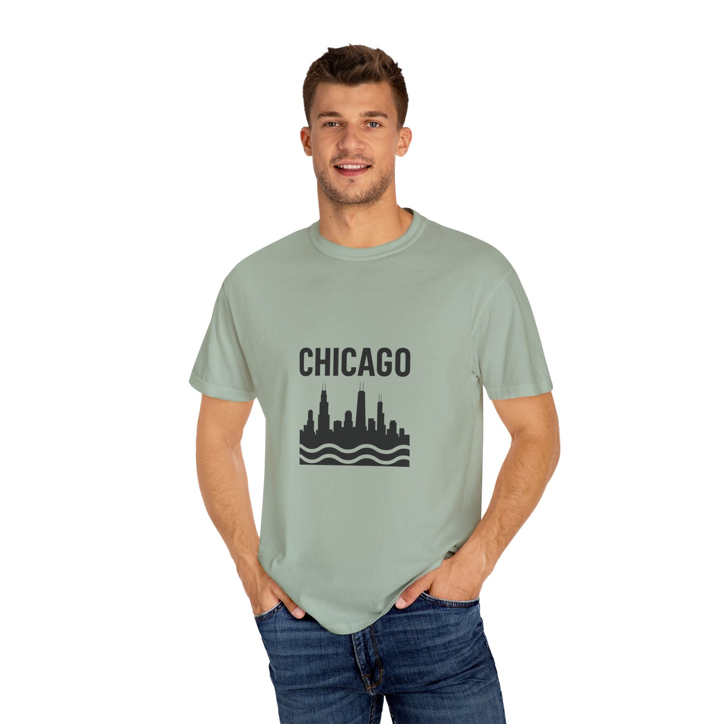 Chicago Skyline Unisex T-Shirt | Casual Citywear, Gift for Chicago Lovers, Travel Souvenir