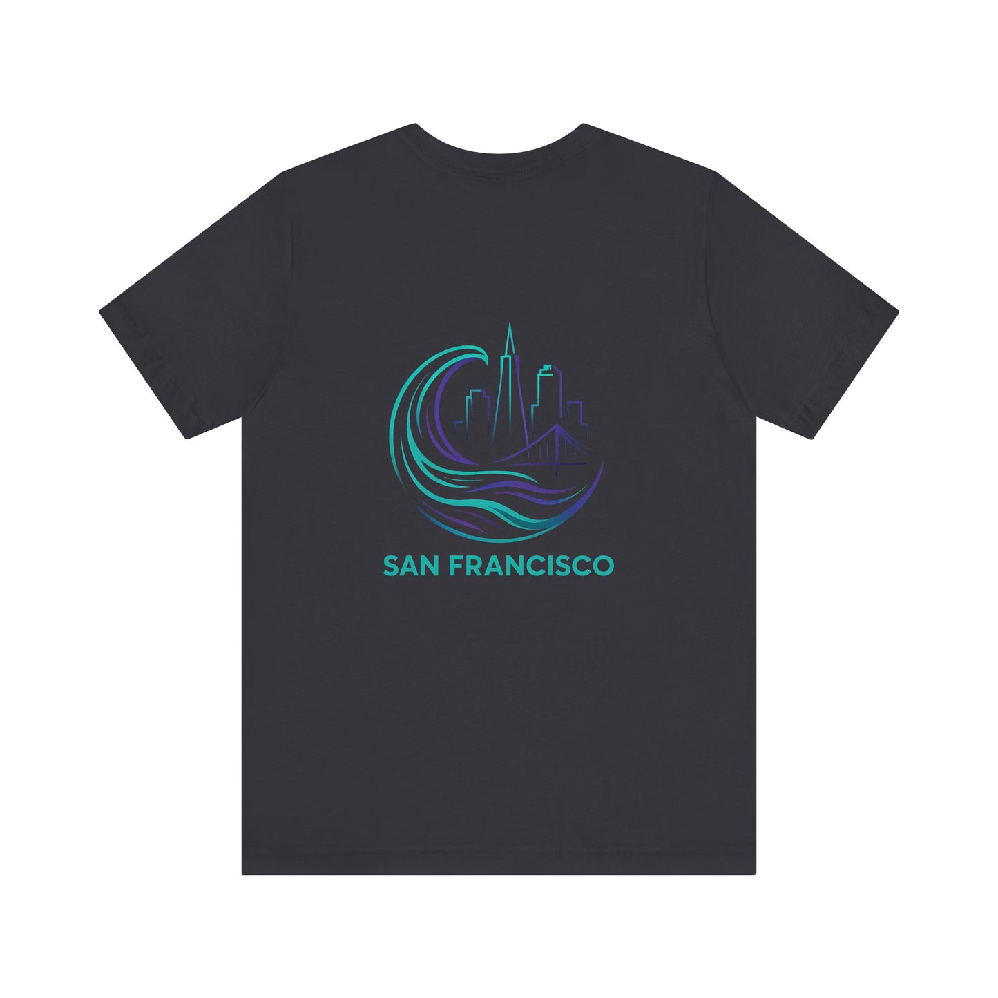 San Francisco Waves Tee Shirt, Casual Beachwear, Travel Souvenir, Unisex Graphic Tee, Summer Gift, Nature-Inspired Apparel