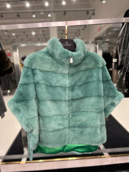 Genuine Scandinavian Mink Fur Poncho