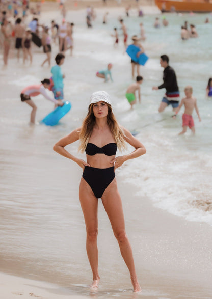 Loa High Waisted Bottom x Black Eco-Rib