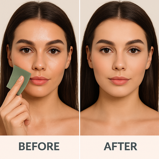 Oil Blotting Paper And Powder Puff