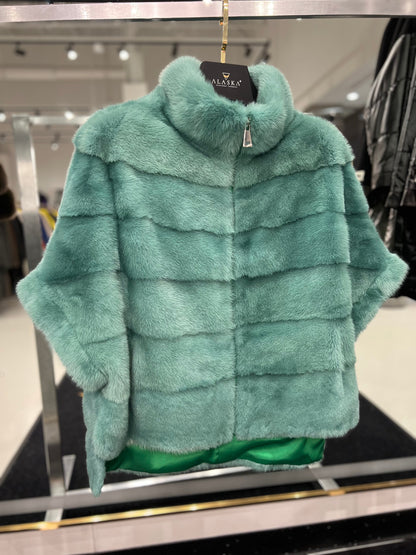 Genuine Scandinavian Mink Fur Poncho