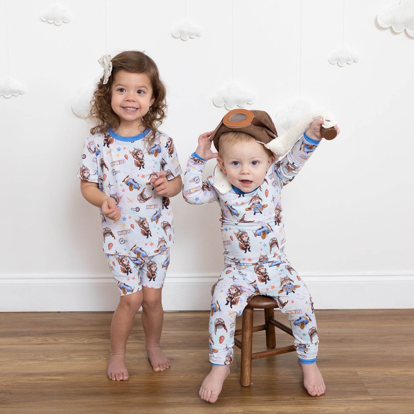 Let's Fly 2pc Long Sleeve Pajamas