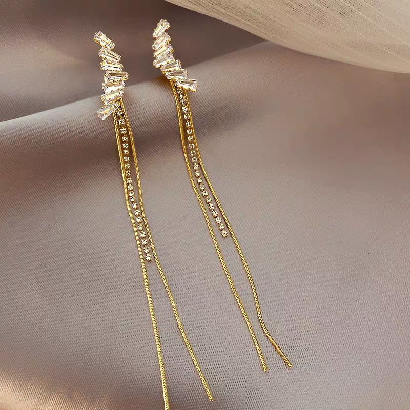 Crystal Back Drop Earrings
