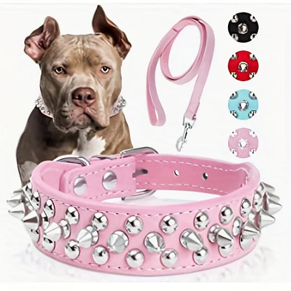 Dog Collar Leather Stylish and Durable Leash Medium Harness Dogs Backpack Collars Harnesses Wears Necklaces