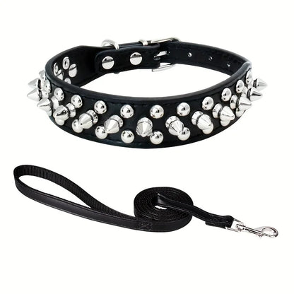 Dog Collar Leather Stylish and Durable Leash Medium Harness Dogs Backpack Collars Harnesses Wears Necklaces