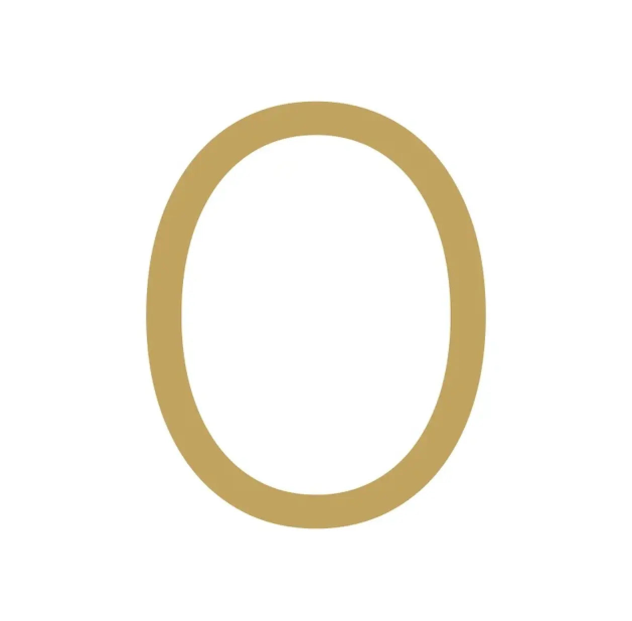 Solid Brass House Numbers | Brushed Brass