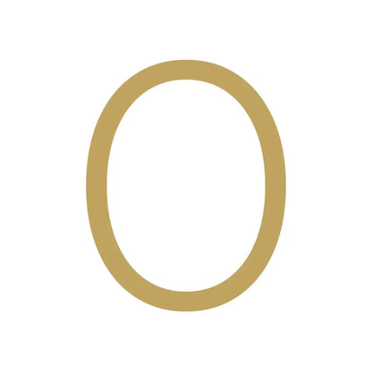 Solid Brass House Numbers | Brushed Brass