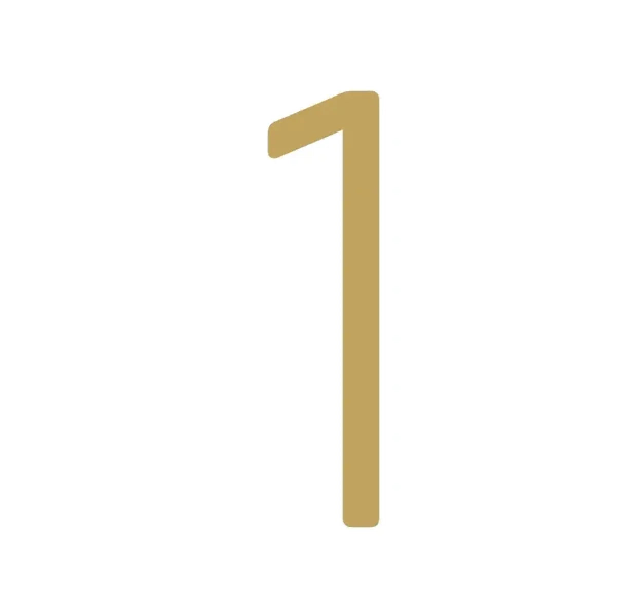 Solid Brass House Numbers | Brushed Brass