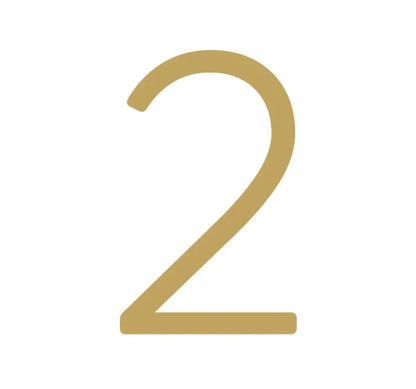 Solid Brass House Numbers | Brushed Brass