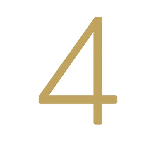 Solid Brass House Numbers | Brushed Brass