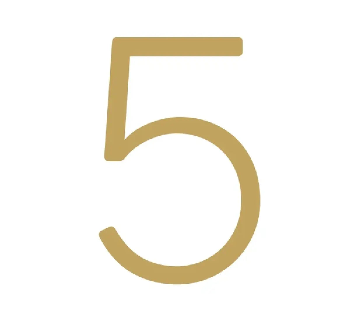 Solid Brass House Numbers | Brushed Brass