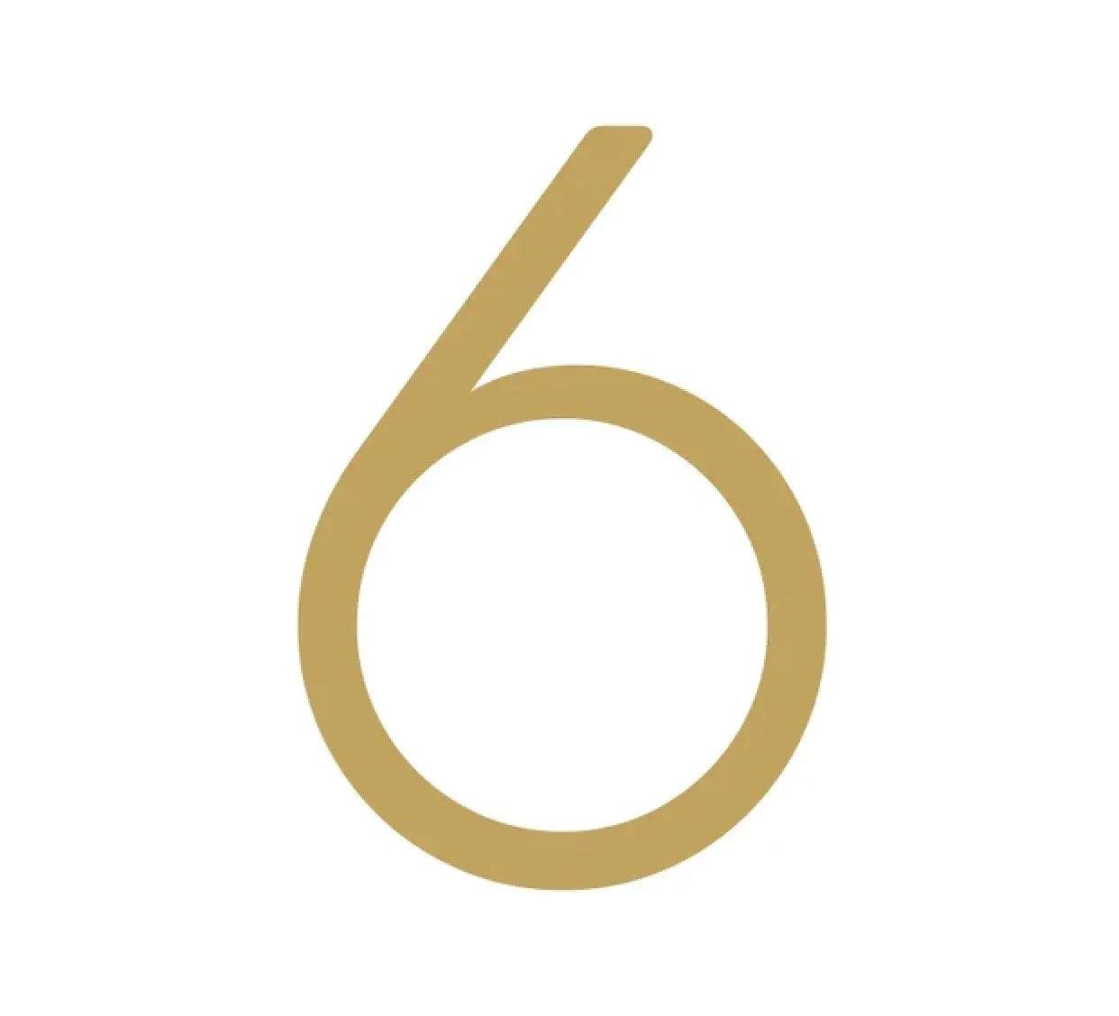 Solid Brass House Numbers | Brushed Brass