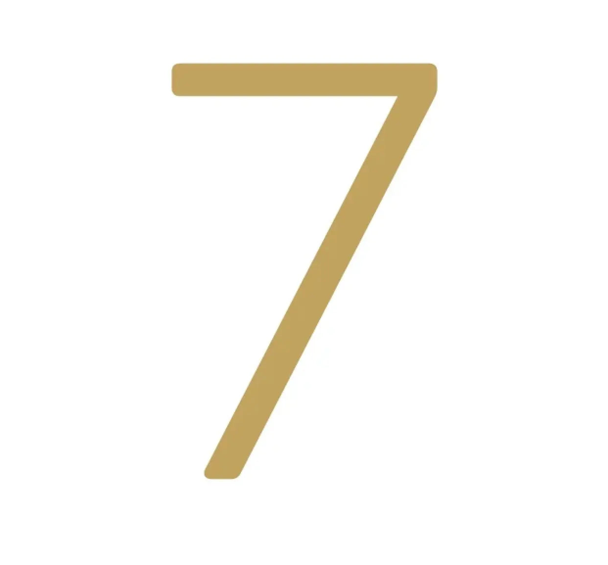 Solid Brass House Numbers | Brushed Brass