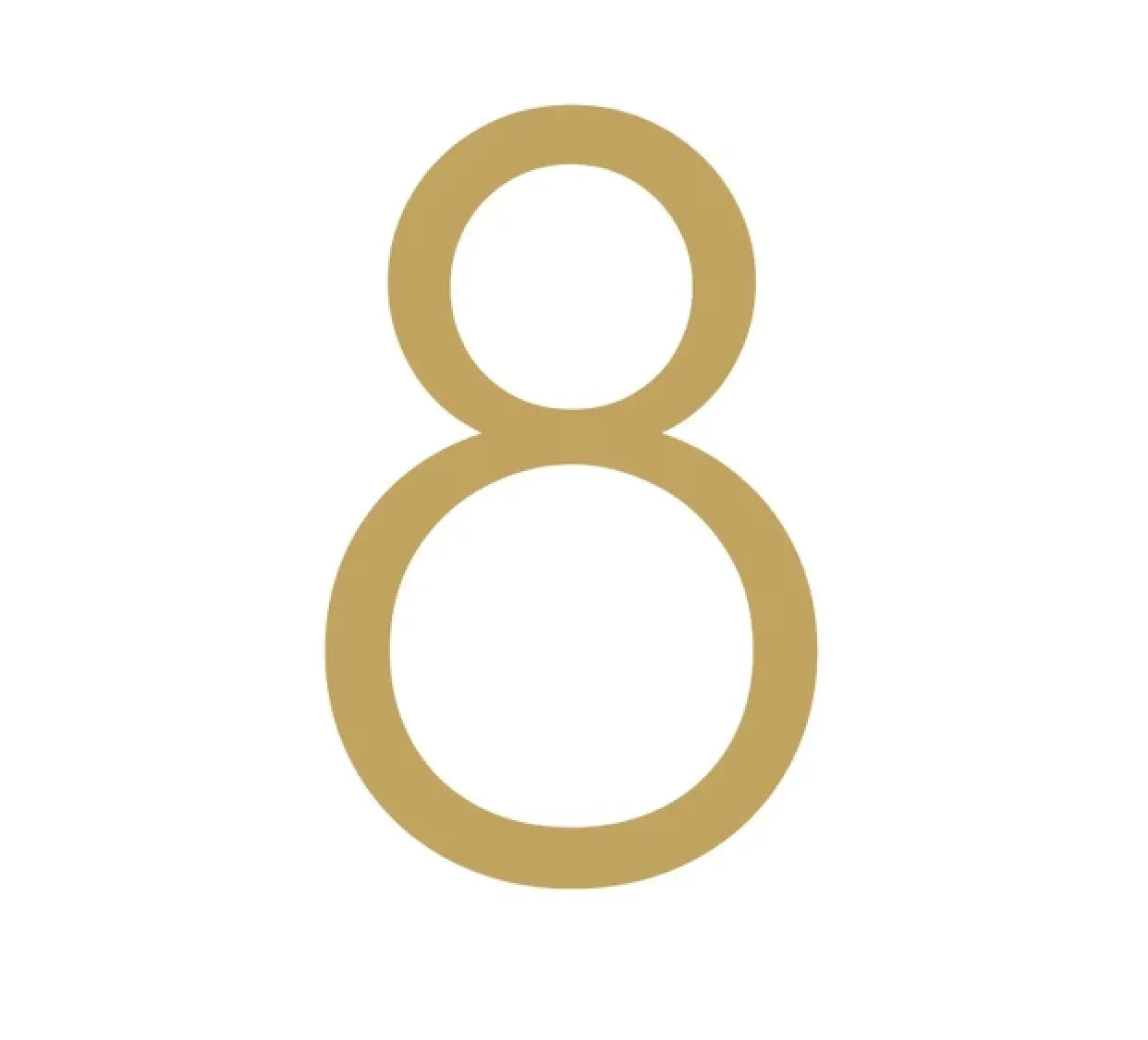 Solid Brass House Numbers | Brushed Brass