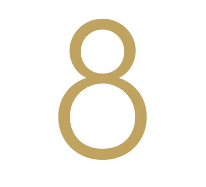 Solid Brass House Numbers | Brushed Brass