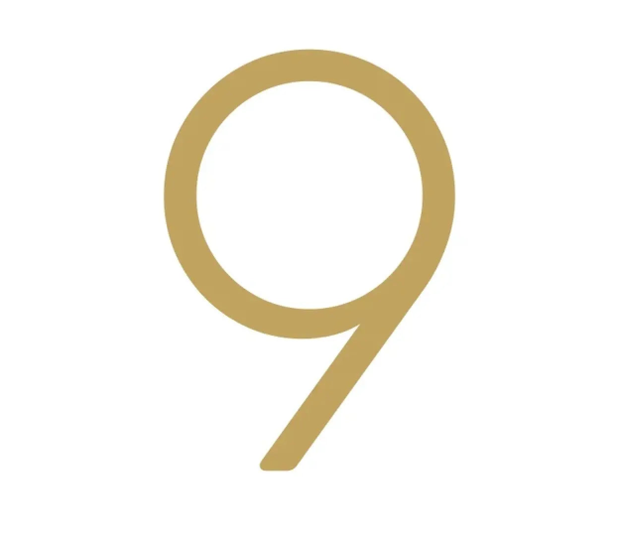 Solid Brass House Numbers | Brushed Brass