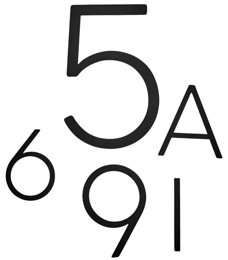 Matte Black House Numbers
