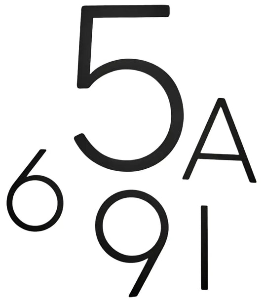 Matte Black House Numbers