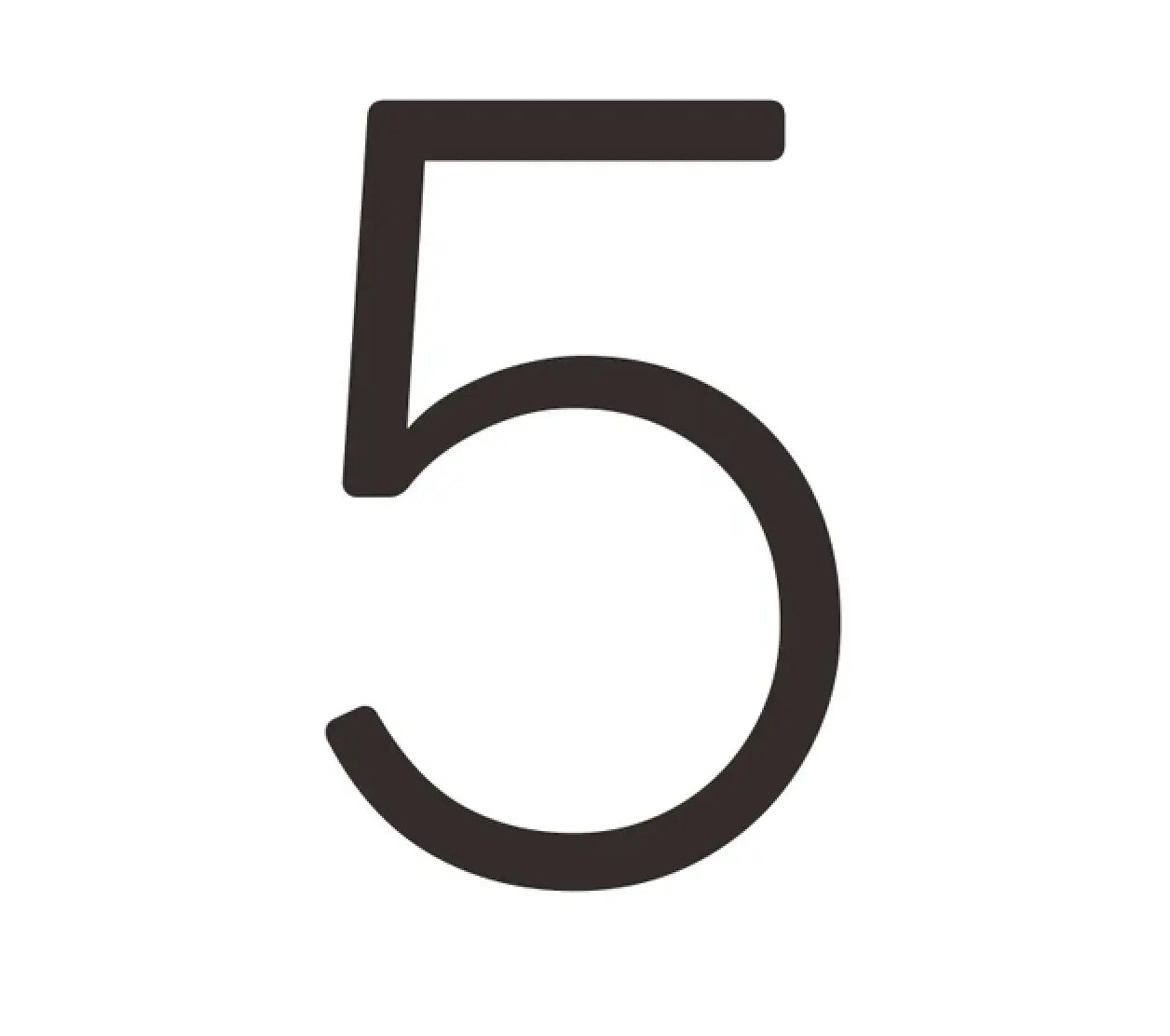 Matte Black House Numbers