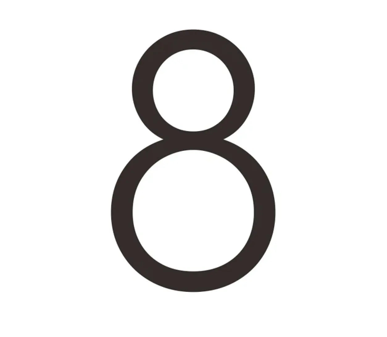 Matte Black House Numbers
