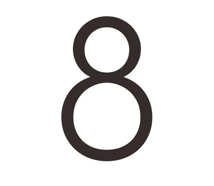 Matte Black House Numbers
