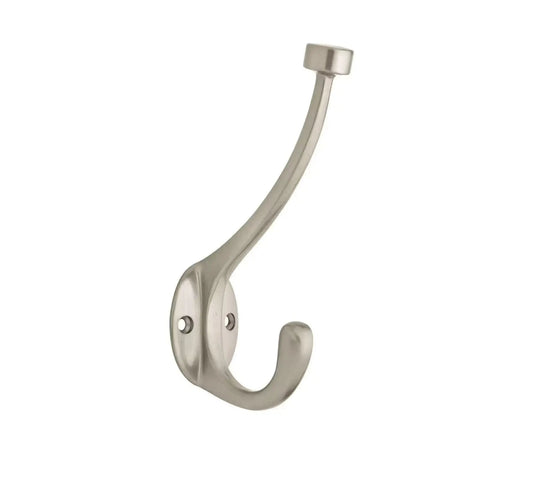 Brushed Nickel Pilltop Double Hook
