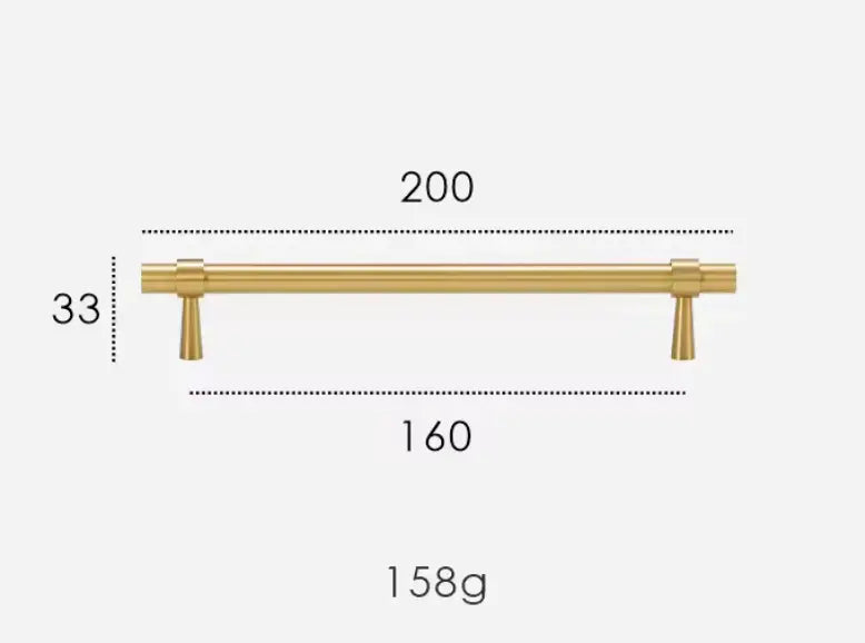 Brushed Brass Cabinet Pulls - Modern Solid Brass Handles  – Sleek & Durable Drawer Handles
