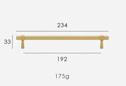 Brushed Brass Cabinet Pulls - Modern Solid Brass Handles  – Sleek & Durable Drawer Handles