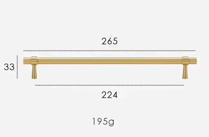 Brushed Brass Cabinet Pulls - Modern Solid Brass Handles  – Sleek & Durable Drawer Handles