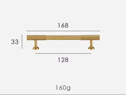 Satin Brass Textured Solid Brass Cabinet Handles & Knobs – Modern Brass Cabinet Hardware