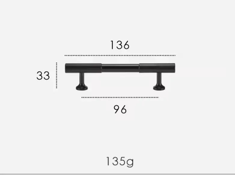 Matte Black Textured Solid Brass Modern Cabinet Handles & Knobs – Modern Elegance with a Tactile Touch