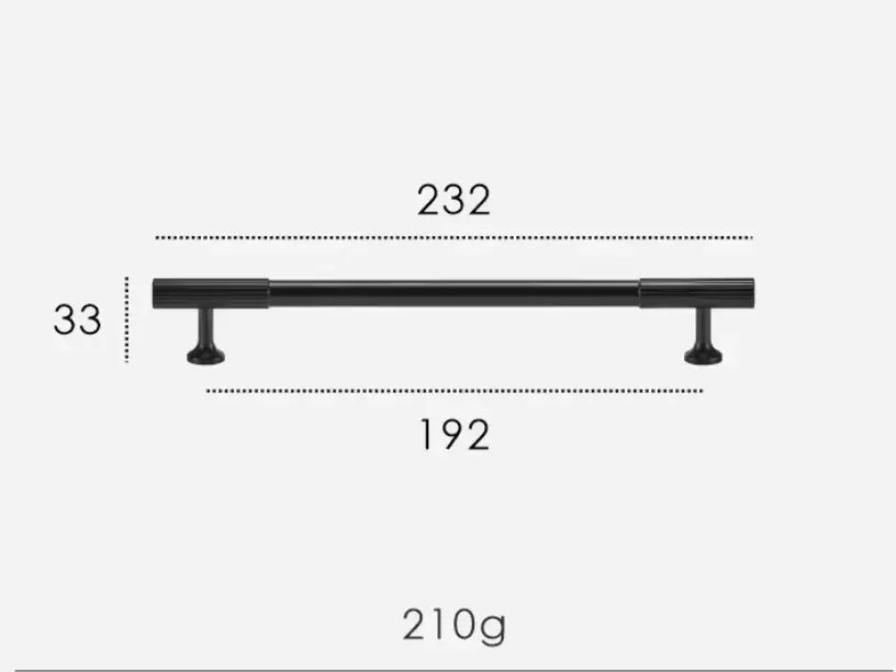 Matte Black Textured Solid Brass Modern Cabinet Handles & Knobs – Modern Elegance with a Tactile Touch