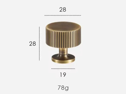 Antique Brass Textured Brass Handles & Knobs – Solid Brass Cabinet Hardware - Modern Elegance with a Tactile Touch